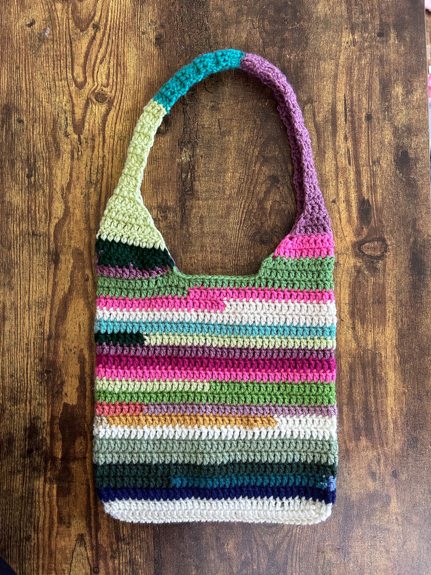 Scrap yarn tote bag 🧶